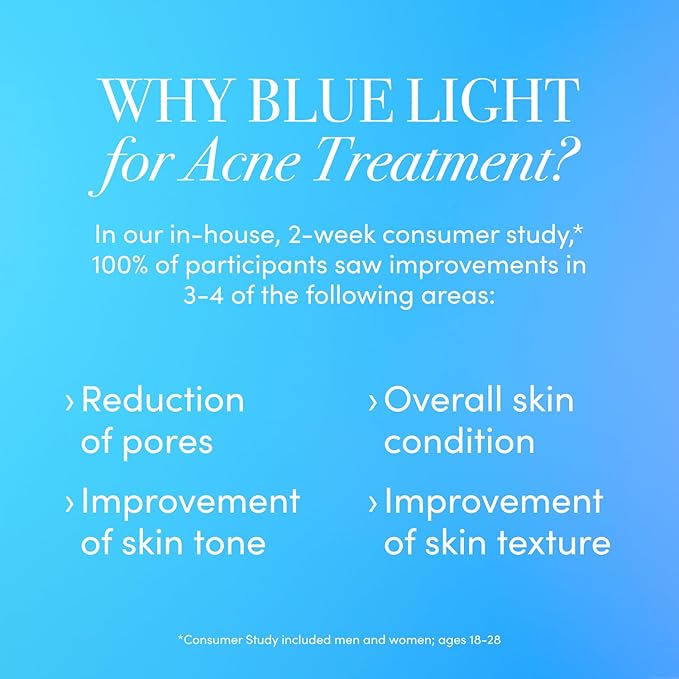 reVive dpl lla Blue & Red Light Therapy Device for Face | 3-in-1 Anti-Aging Wrinkle Reduction Light Panel | 3-Minute LED Acne Treatment