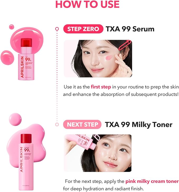 APRILSKIN TXA Niacinamide Toning Shot 99 Spicule Facial Serum|Skin Booster Serum|99% High-Purity Tranexamic Acid 3% + Niacinamide 5% for Uneven Skin Tone, Pore Care|Korean Skin Care|1.01 fl. oz.