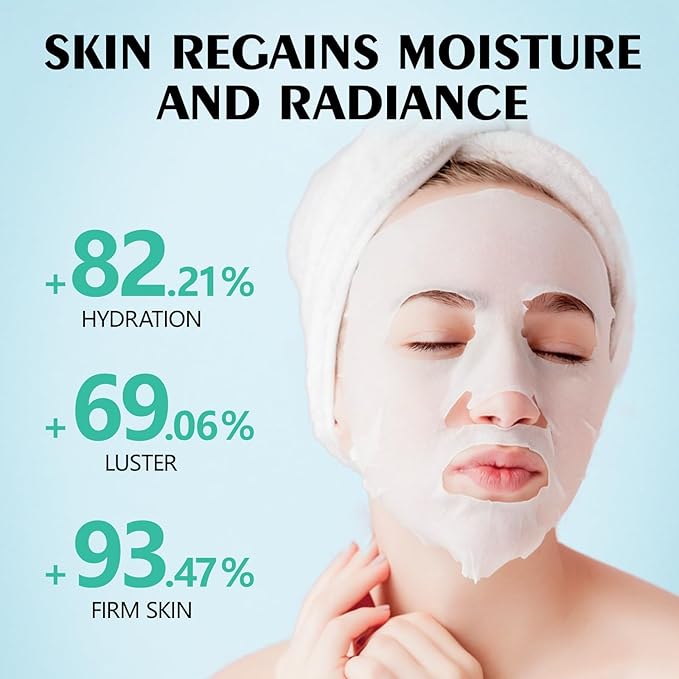 Face Masks Skincare Set for Girl,Moisturizing Collagen Facial Masks for Women Home Spa,Hyaluronic Acid Face Mask for All Skin Types,Day Night Facial Mask Hydrating,Deep Cleaning,Oil Contral(18Pack)