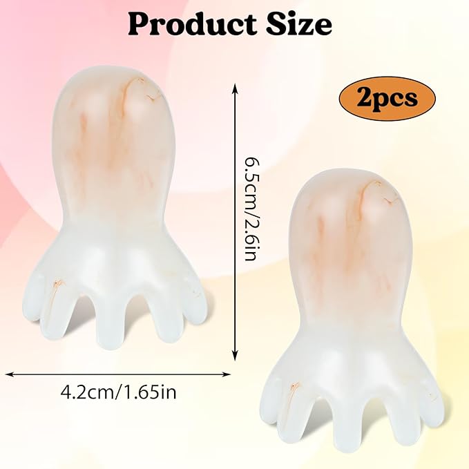 2Pcs Octopus Head Massager Comb, Protable Head Scratcher Massager Point Back Neck Scalp Tool Body Sculpting Contouring Tools Gift for Mother Sister Lover