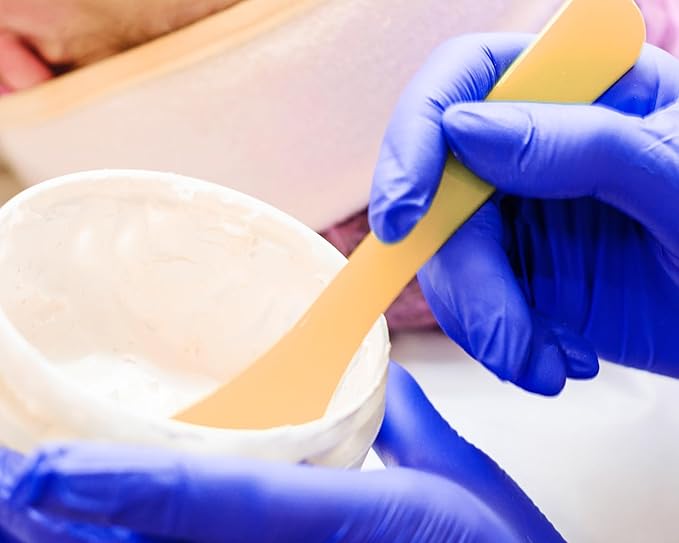 ONLYKXY 30pcs 5in Plastic Beauty Spoon Facial Cream Brush Makeup Scoop Mud Reusable Cosmetic Dig Scoop Spatula Mask Tip for Lotions Moisturizers Home Salon DIY Facemask Mixing Sampling (Light Orange)