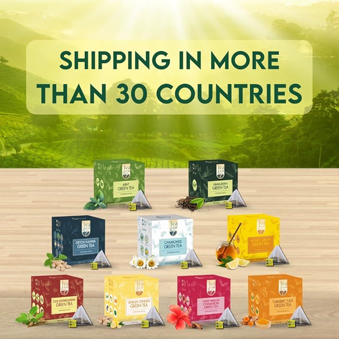 Sweet Hibiscus Cinnamon Green Tea Bags (50 Count), Caffeinated, Real and Natural, Blended with Fresh Herbs and Spices, Gluten Free