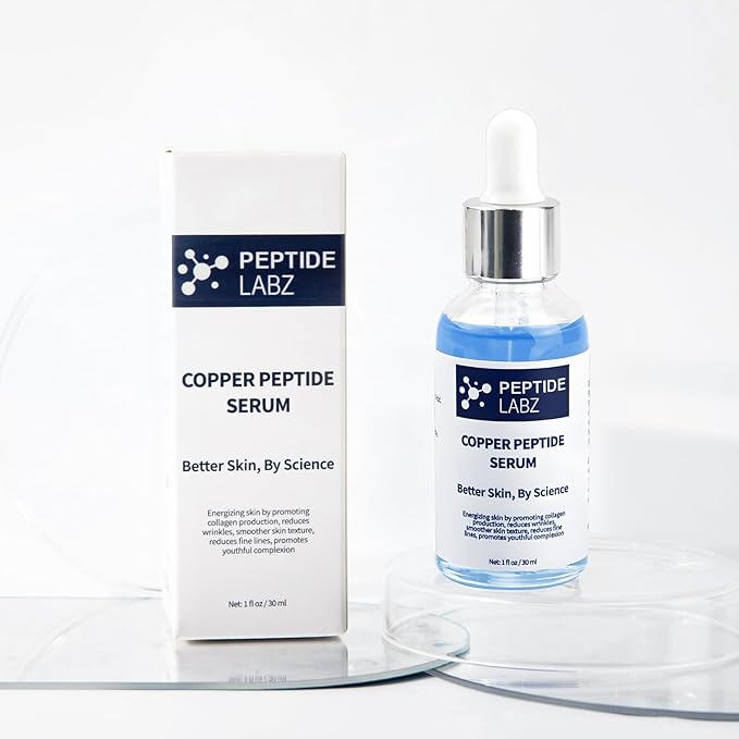 Copper Peptide Serum for Face - Anti Wrinkle - Hyaluronic Acid - Increase Collagen - 1oz/30ml - Anti Aging for Skin