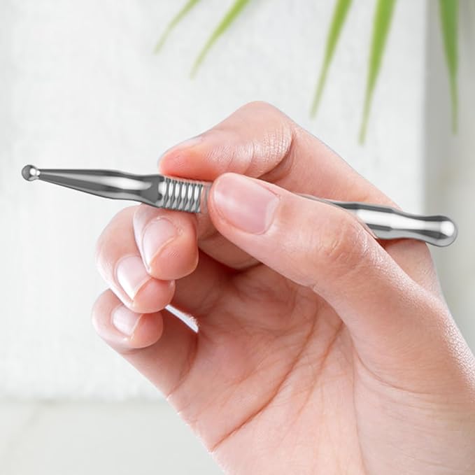 Stainless Steel Gua Sha Tool & Acupuncture Pen - Deep Tissue & Trigger Point Massage Therapy - Full Body Self-Massage Acupressure Bar