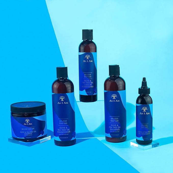 As I Am Dry & Itchy Scalp Care Cowash - 16 ounce - Enriched with Zinc Pyrithione, Olive Oil, and Tea Tree Oil - Fights Dandruff and Seborrheic Dermatitis
