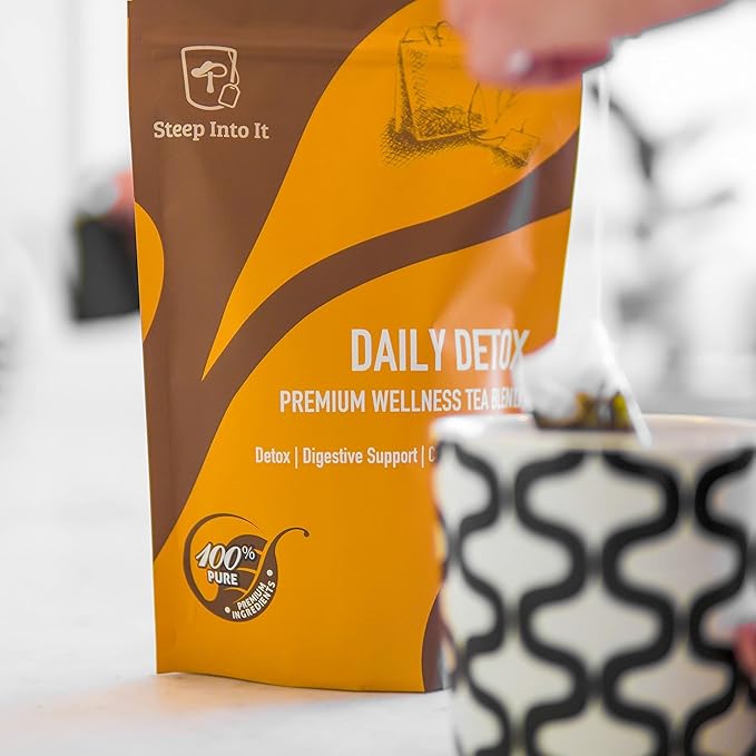 Organic Liver Detox Tea - Caffeine Free Skinny Tea - Herbal Slimming and Digestive Tea with Dandelion Root and Lemongrass - Daily Detox tea by Steep Into It (2.1 Ounce)