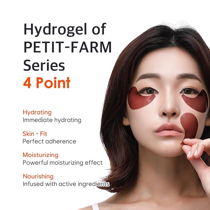 Petitfee Cacao Energizing Hydrogel Eye Mask 60ea (30pairs) - Nourishing Eye Patch with Cacao Seed Butter, Brazil Nut, Pine Nut, Macadamia, Revitalizes Under Eyes, Cooling, Firming, Hydrating Eye Care