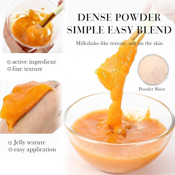Jelly Face Mask Peel Off Powder 650g Moisturizing and Hydrating Repair and Smooth Skin Care for Home Salon Spa (24K Gold)