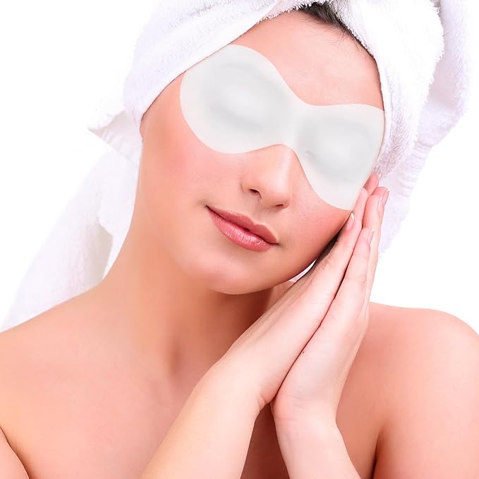 100 Sheets Disposable Non Woven Eye Mask, DIY Cotton Eye Mask Paper, Facial Eye Covers Pads for Skincare, Spa, Moisture Retention