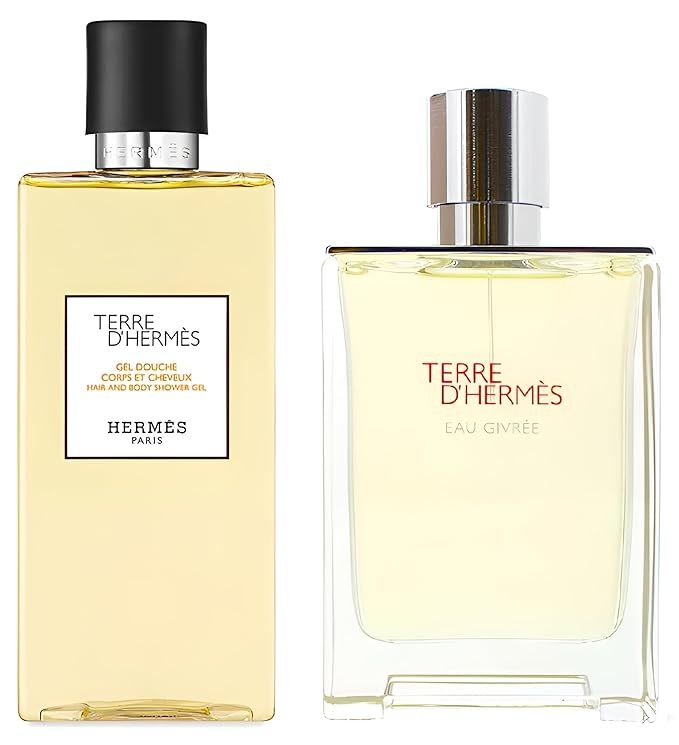 Hermes Terre D'hermes 2-Piece Gift Set, (3.4 Oz Eau Givree Eau De Parfum Spray + 2.7 Oz Terre D'hermes Hair and Body Shower Gel)