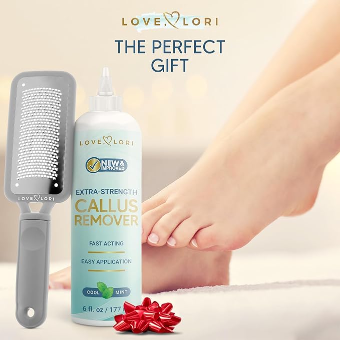 Professional Foot Scrubber Dead Skin Remover Kit - Foot File & Callus Gel Feet Scrubber Scraper Bundle, 6oz