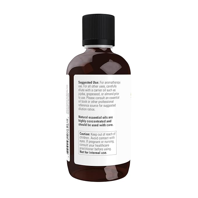 NOW Foods Essential Oils, Tea Tree Oil, Cleansing Aromatherapy Scent, Steam Distilled, 100% Pure, Vegan, Child Resistant Cap, 4-Ounce