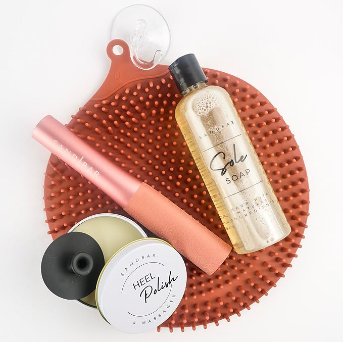 SandBar Heel Revival Regimen Mother's Day Gift - Home Pedicure Kit, Foot Spa Kit Pedicure Set, Foot Care Products for Soft, Smooth, Callus-Free Feet - Hawt Dawn