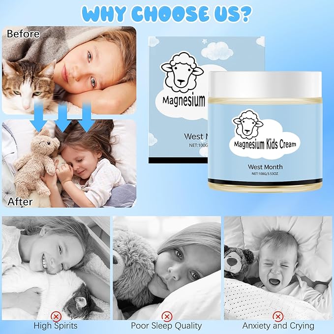 Junior's Bedtime Lotion,Magnesium Lotion for Kids,Magnesium Cream,Natural Moisturizers Cream for All Skin Types