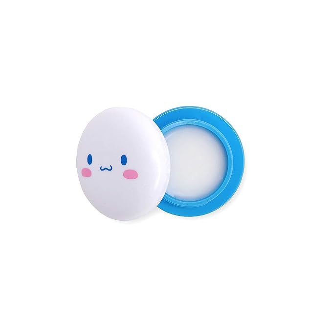 The Crème Shop x Cinnamorol Macaron Lip Balm, Korean Lip Balm with Shea Butter and Vitamin E - Cinnamon Roll