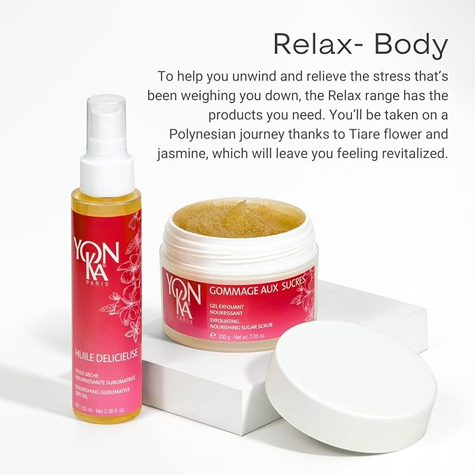 Yon-Ka Huile Delicieuse (3.38oz/200ml) Nourishing Dry Body Oil, Moisturize Skin and Body, Lightweight Oil with Baoab and Sesame for Hair, Legs and Body