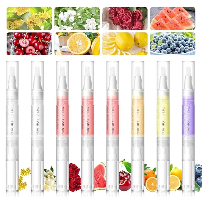 Natural Nail Growth Oil,Nail Growth Oil Pen,Cuticle Oil, Natural Growth Serum For Nails Moisturize -For Growth And Strength, Nail Strengthener For Damaged Nails (Rose oil, 0.18 / Fl Oz)