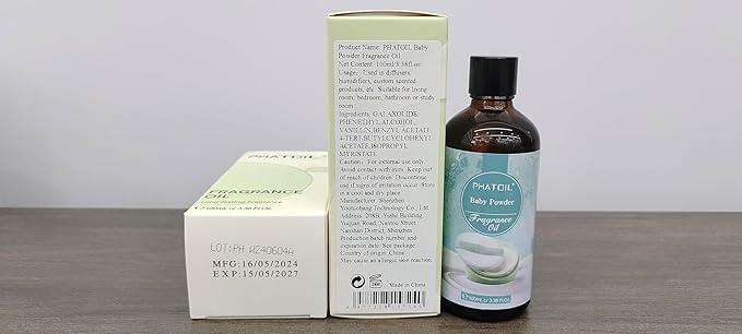 3.38FL.OZ Baby Powder Fragrance Oils for Aromatherapy, Essential Oils for Diffusers for Home, Perfect for Diffuser, DIY Candle and Soap Making, DIY Scented Products - 100ml