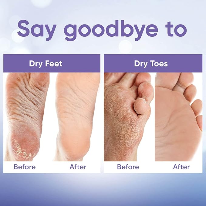 Foot Peel Mask - Foot Mask for Baby Soft Skin - Remove Dead Skin, Dry, Cracked Feet & Callus, Foot Spa, Made with Aloe Vera Extract for Women and Men (3 Pair (Pack of 1), Lavender)