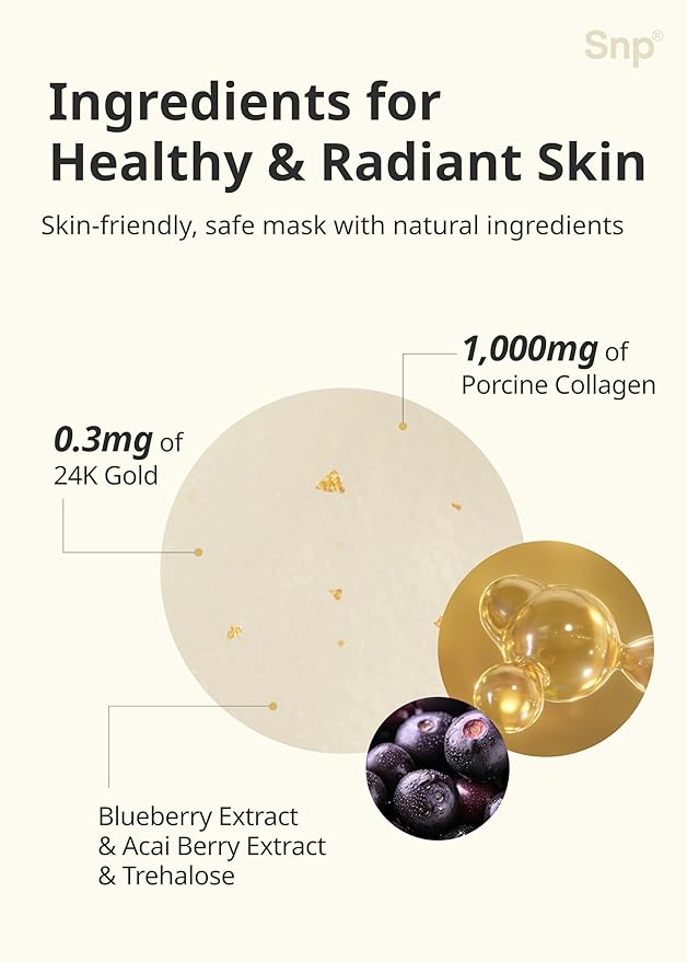 SNP [K Beauty 24K Gold Ampoule Sheet Mask & Vitaronic SOS Ampoule