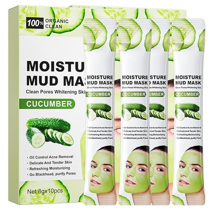 10X Collagen Anti-Aging Sleep Mask β Active Protein Technology β Intensive Hydration, Reduces Sagging & Dullness, Skin Care, Smooth & Whitilight, Cruelty-free (10PCS-Mud Mask-Cucumber)