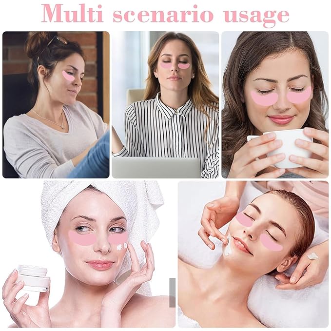 Under Eye Patches Silicone2 Pcs Reusable Eye Patches, Plump Fine Lines & Wrinkles with Metal Eye Cream Applicator, Tin Case