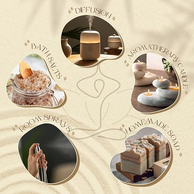 SALUBRITO Zen Fragrance Oil Set, Tea Essential Oil for Diffuser, Candle, Soap Making, White Tea, Black Tea, Green Tea Blended with Rose, Bamboo, Lavender, Sandalwood, Frankincense, Citrus Scented Oil