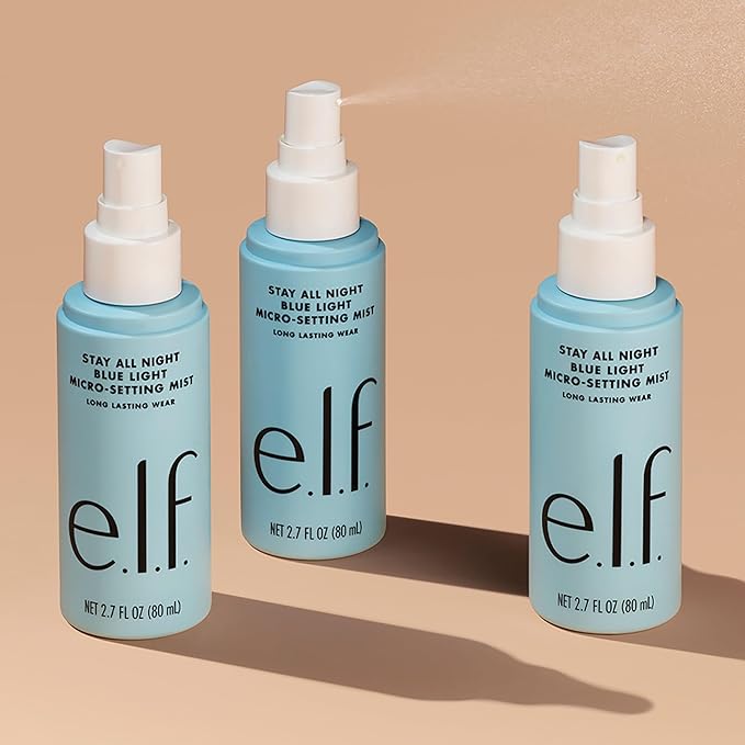 e.l.f. Stay All Day Blue Light Micro-Setting Mist Spray & Skin Refresher For A Matte Finish, Reduces Transmission, 2.7 Fl Oz