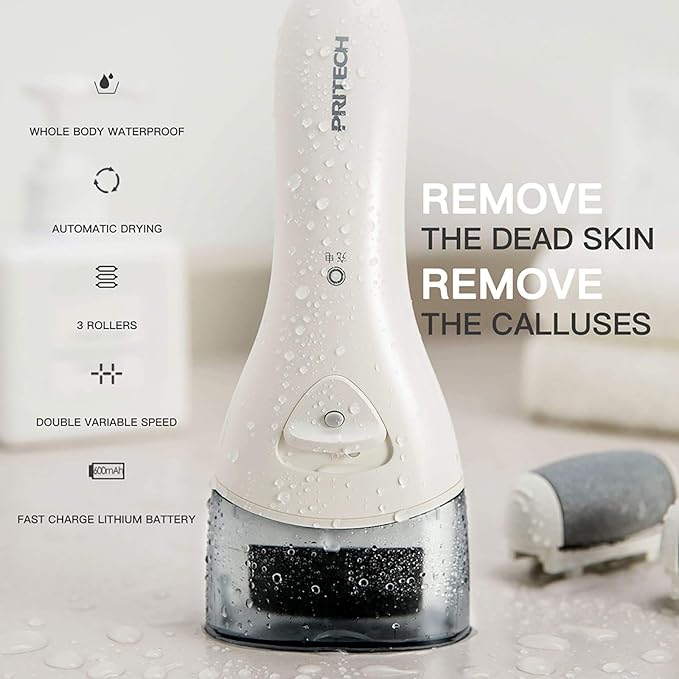 Electric Foot Callus Remover, Rechargeable Portable Electronic Foot File Pedicure Tools, Electric Callus Remover Kit, Professional Pedi Feet Care Perfect for Dead, Hard Cracked Dry Skin Ideal Gift