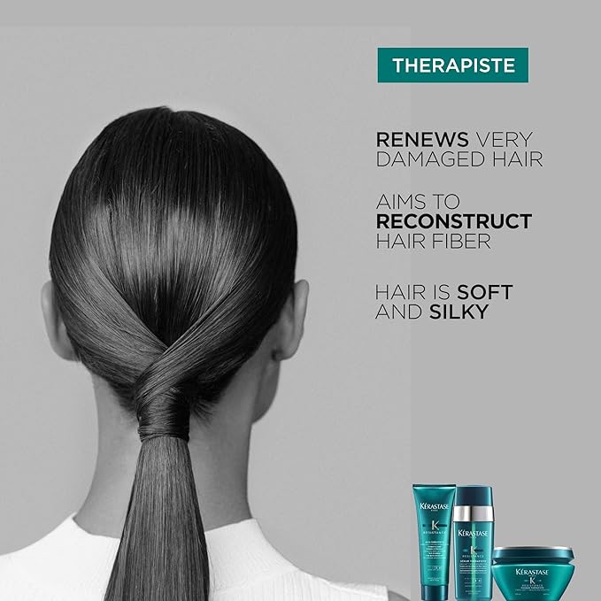 KÉRASTASE Resistance Therapiste Hair Mask, Repairing Cream for Weak, Over-Processed and Damaged Hair, Strengthens and Deeply Nourishes, Protects Against Breakage for Weak Hair, 6.8 Fl Oz