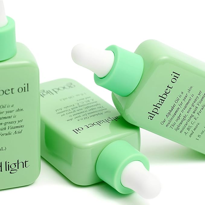 Good Light Alphabet Oil, Lightweight and Non-Greasy Skin Oil for Face, Neck, Chest and Hands, Multi-Vitamin Oil for All Skin Types, Cruelty-Free and Vegan Skincare