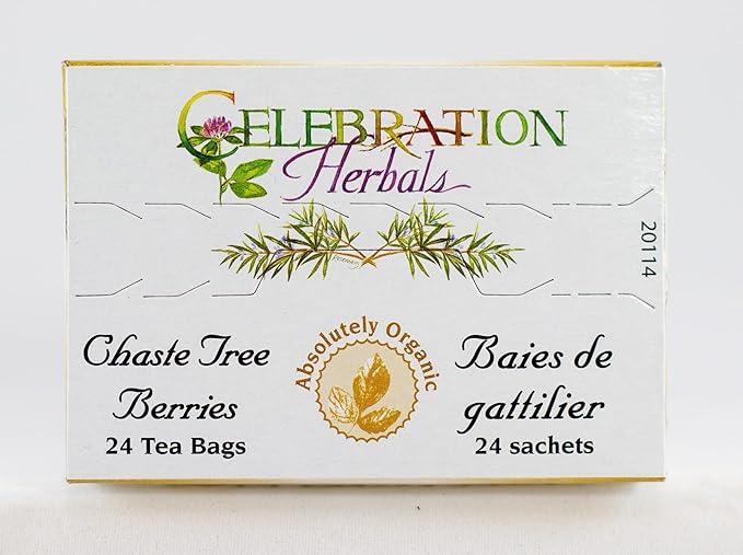 Celebration Herbals Organic Chaste Tree Berries Tea, 24 Bags