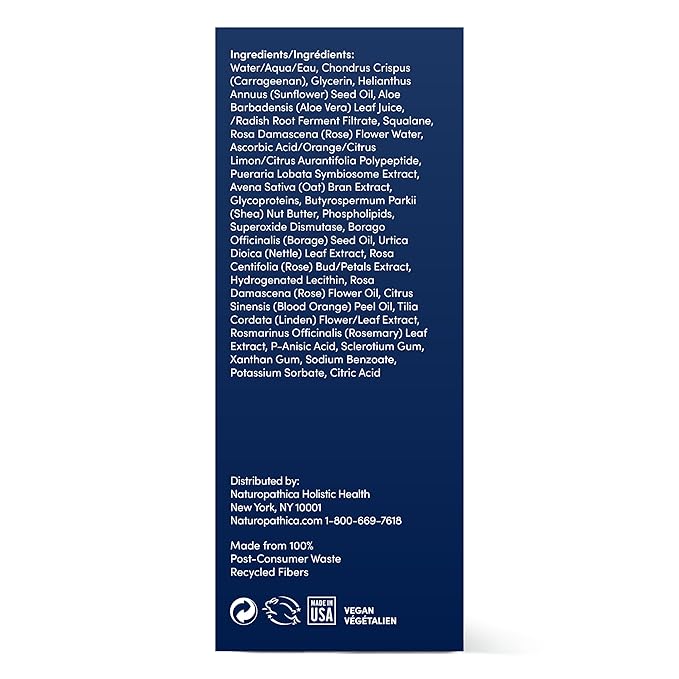 Naturopathica Vitamin C Revitalizing Lotion, Lightweight Daily Facial Moisturizer for All Skin Types, Hydrating Face Lotion for Men and Women, 1.69 fl oz