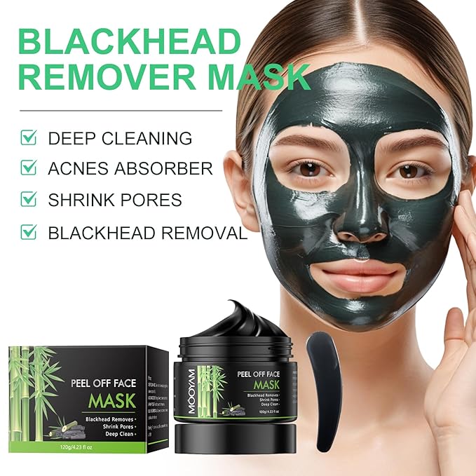 Peel Off Face Mask for Women & Men+Collagen Face Mask Sheet Pack of 10