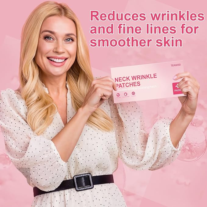 4 PCS Silicone Neck Wrinkle Patches | Reusable Silicone Neck Patches for Wrinkles | Targeted Neck Wrinkle Pads | Neck Mask for Firming and Tightening | Revitalize and Firm Neck Wrinkles