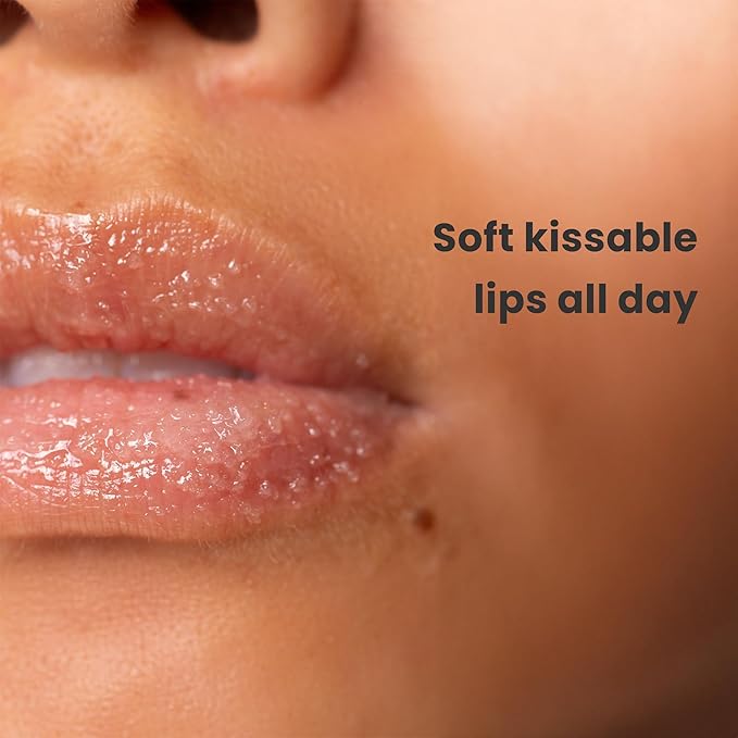 Dermasuri Lip Exfoliator Scrub and Moisturizer, Sugar Scrubs, Overnight Hydration & Softening, Brighten and Soften Dark Lips For Men & Women, Soothing Dryness, Coconut Passion Fruit Flavor 20g/0.7oz