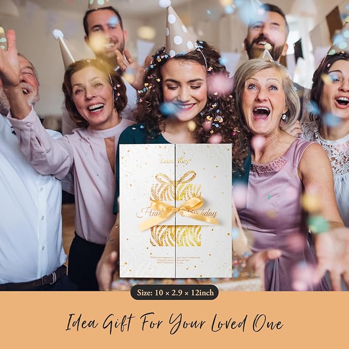 Luxury Spa Gifts for Her - 15pcs Birthday Surprise Box with Hand Cream, DIY Nails Set & Skin Care Gift Sets for Women, Moms & Daughters