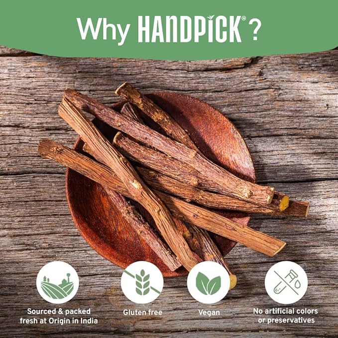 HANDPICK, Licorice Root Tea Bags (50 Count, 2g/bag) Licorice Tea | Non-GMO, Caffeine Free | Premium Quality Eco Conscious Round Bags