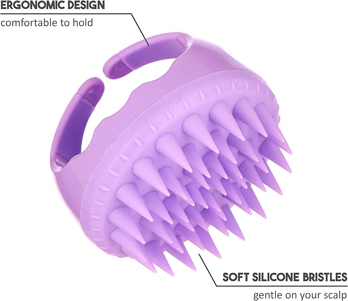 EXPRESSIONS Scalp Massager – 1pc Scalp Massage Tool to Rejuvenate Scalp & Hair Follicles, Ergonomic Design Silicone Scalp Scrubber for Everyday Scalp Care