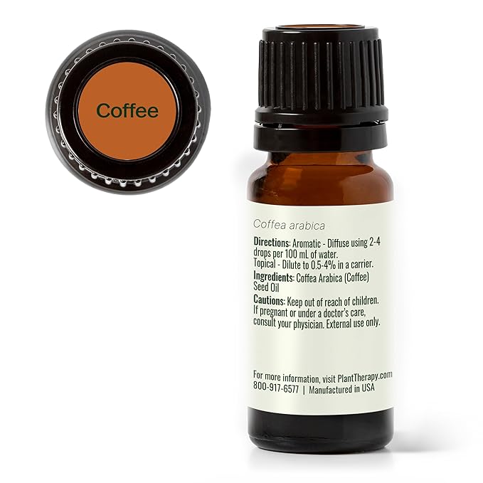 Plant Therapy Coffee Essential Oil 100% Pure, Undiluted, Natural Aromatherapy, Therapeutic Grade 10 mL (1/3 oz)