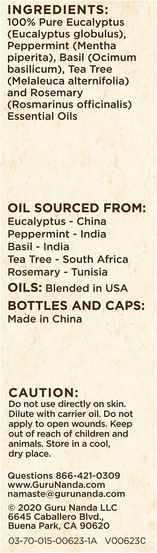 GuruNanda Breathe Easy Essential Oil (2x0.5 Fl Oz) - 100% Pure & Undiluted Aromatherapy Oil for Diffusers - Aids in Congestion for Easier Breathing