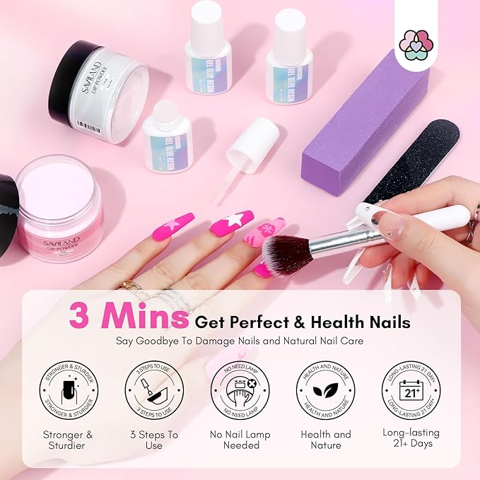 Saviland 60g Nail Repair Kit for Broken Damaged Nails and Cuticle Oil Vitamin E