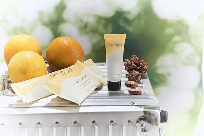 Leak-Proof Travel Size Body Lotion 1.1 Fl.oz/ 30 ml Each 200PCS Bulk Pack of Hotel Lotion Santal and Orange Scent Amenities and Toiletries for Hospitality