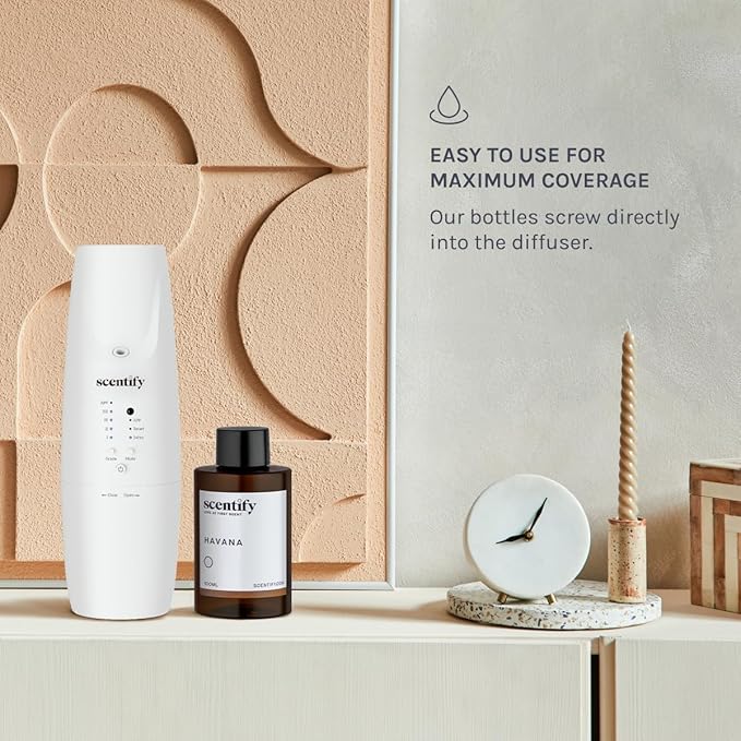 Scentify Havana Aroma Oil Refill Scent for Oil Diffusers - Oak Moss, Rum, Paprika, Mahogany Scents - Luxurious Relaxing Aromatherapy Diffuser Fragrance 100ml, 3.38 oz