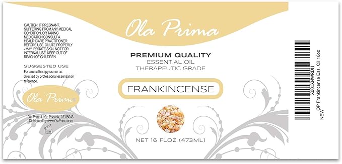Ola Prima Frankincense Essential Oil Therapeutic Grade Oil for Aromatherapy, Diffuser, Relaxation (16oz Bulk)