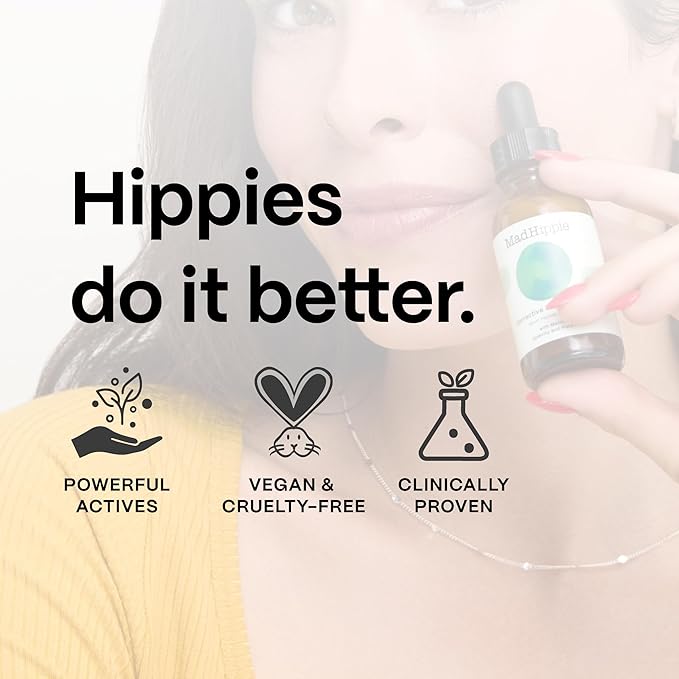 Mad Hippie Corrective Peptide Serum for Face – Skin-Tightening Collagen Peptides, Anti-Wrinkle Essentials, 1.02 Fl Oz