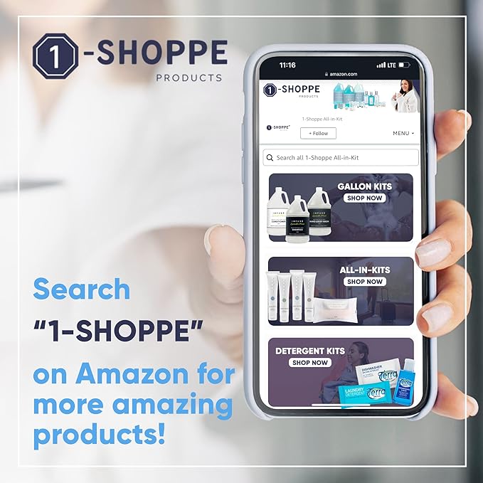 Terra Pure Desert Breeze Hotel Soaps & Toiletries Bulk Set | 1-Shoppe Amenities Kit | 1oz Shampoo & Conditioner, Body Wash, Lotion, Bar Soap | Travel Size | 75 Pieces