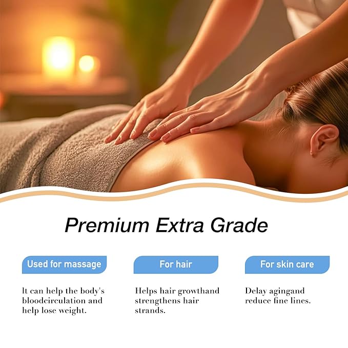 Castor Oil - Carrier Oil for Hair Growth, Relaxing Massage and Body Oil, Castor Oil for All Hair Types and Skin (Castor Oil, 8 Fl Oz)