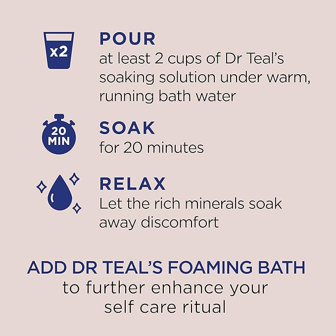 Dr Teal's Salt Soak with Pure Epsom Salt, Nourish & Protect with Coconut Oil, 3 lbs