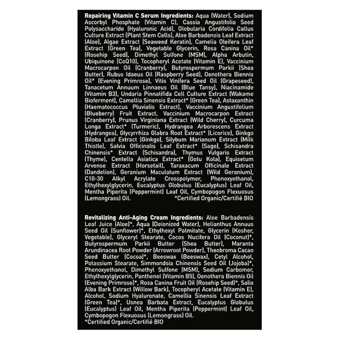 Brickell Men's Advanced Anti-Aging Skin Care Routine, Night Face Cream, Vitamin C Facial Serum and Eye Cream, Natural and Organic, Scented, Skin Care Gift Set